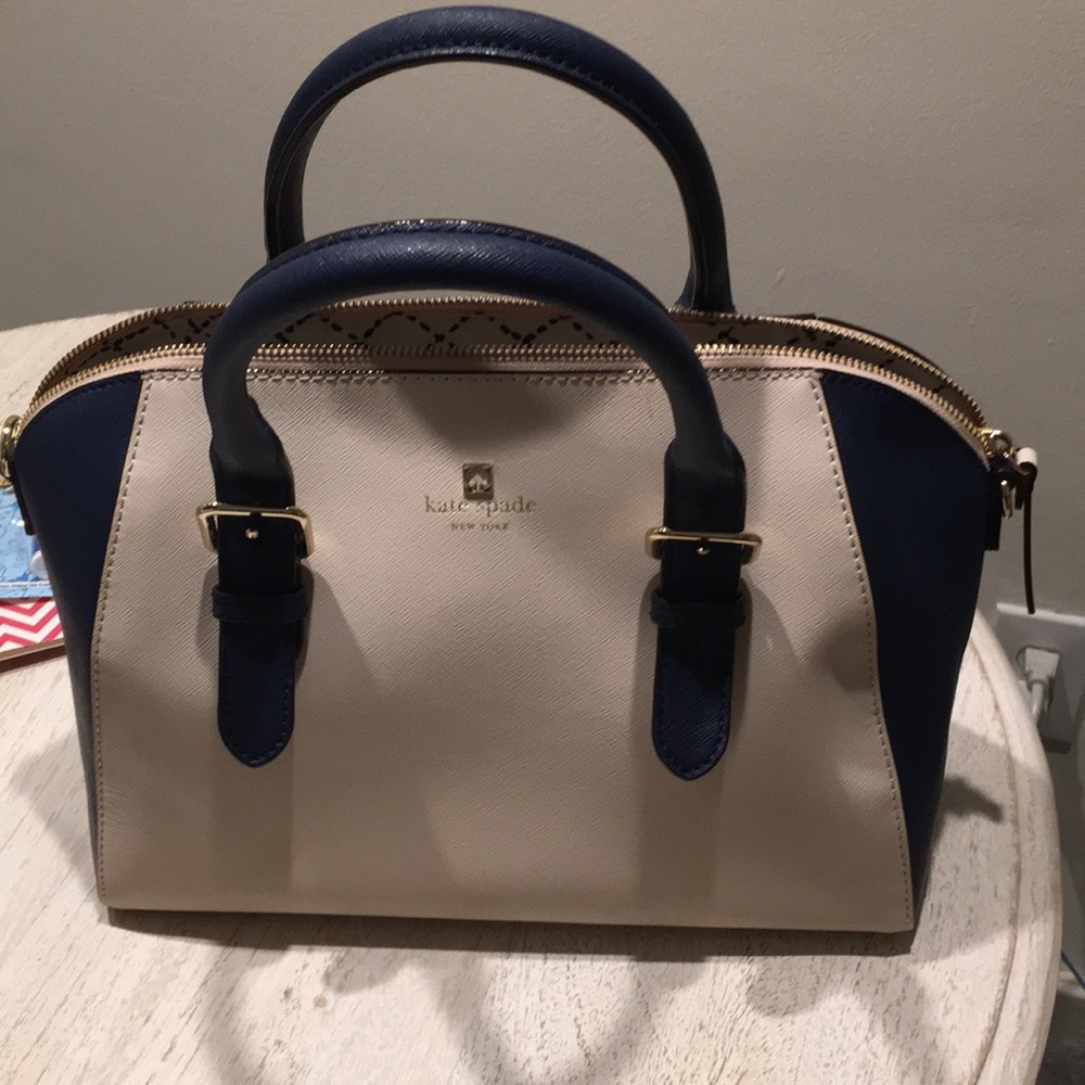 Navy blue and cream Kate Spade purse
